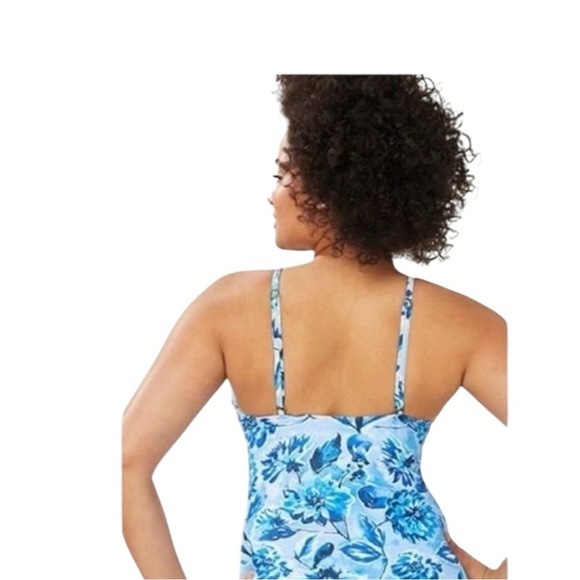 Andie Swim Blue Floral Baia One Piece Swimsuit Size Medium NEW AO205 NEW BLUE - Picture 12 of 12